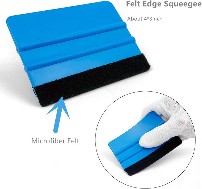 CARTINTS Car Wrapping Vinyl Kit Window Tint Film Application Tools with Edge Trimming Squeegee, 9mm Knife, Felt Squeegee - Image 4